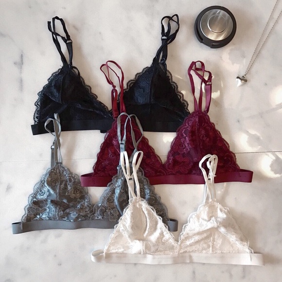 Floral lace eyelash strappy bralette bra grey β€οΈ - Picture 3 of 6